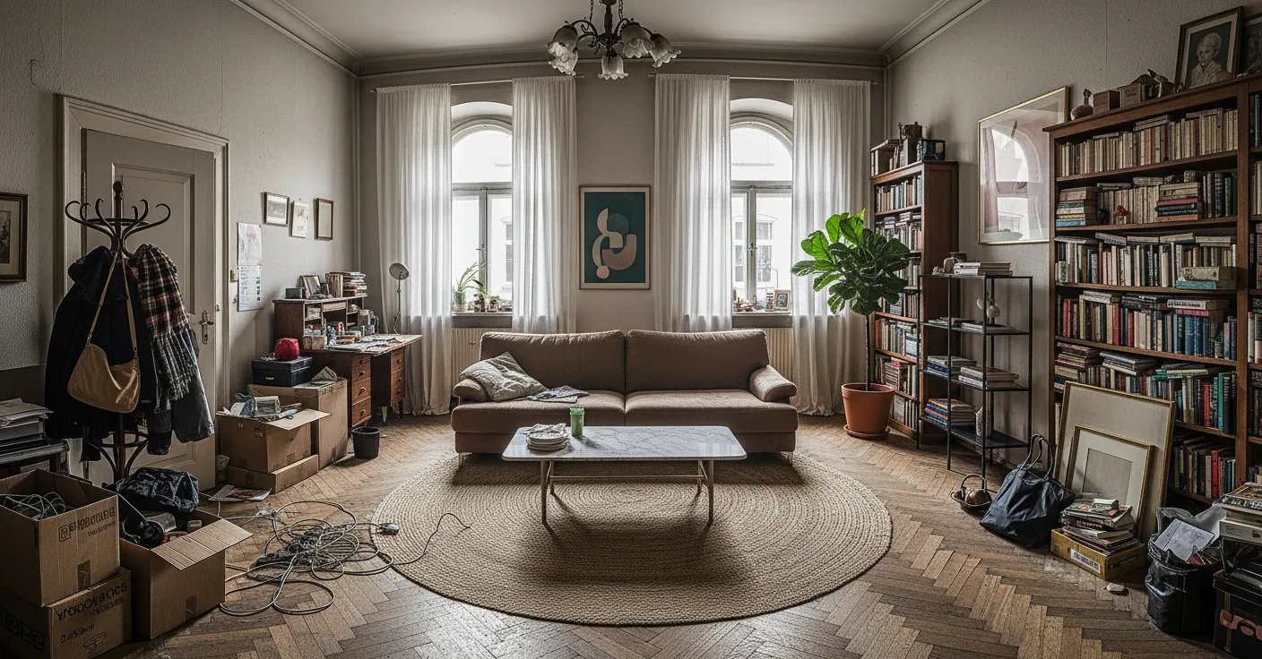 Mietwohnung nach Decluttering und neuem Staging