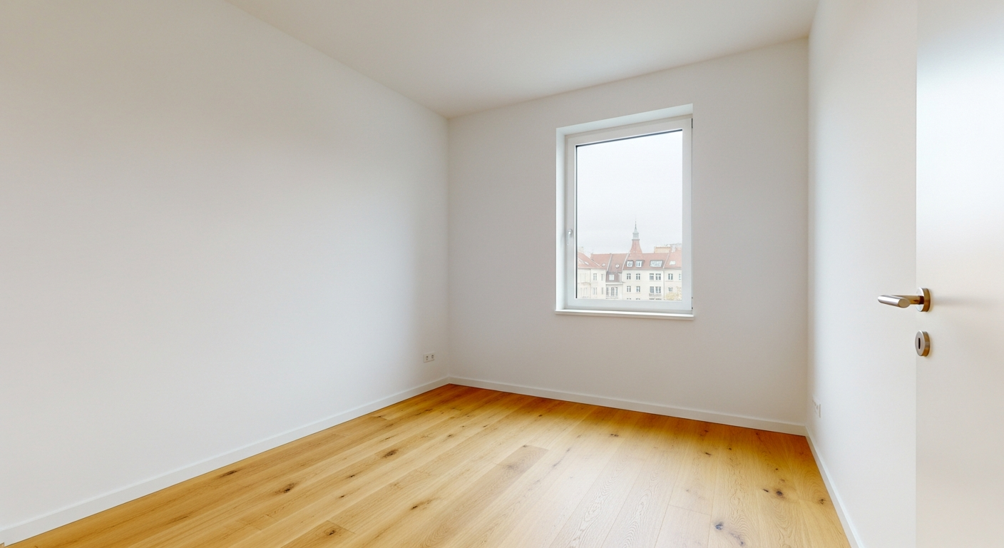 Leeres Arbeitszimmer in München vor Virtual Staging